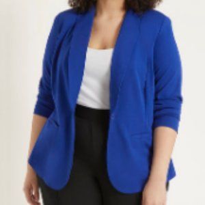 ELOQUII Knit Blazer Royal Blue